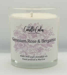 Geranium Rose and Bergamot 30cl candle. The best candles in the UK.