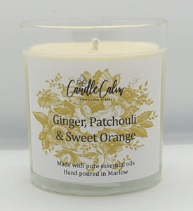 Ginger, Patchouli and Sweet Orange 30cl candle. The best candles in the UK.