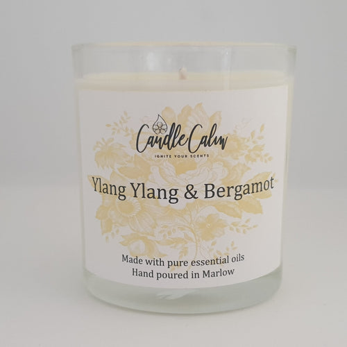 Ylang Yland and Bergamot 30cl candle. Best candles in the UK.